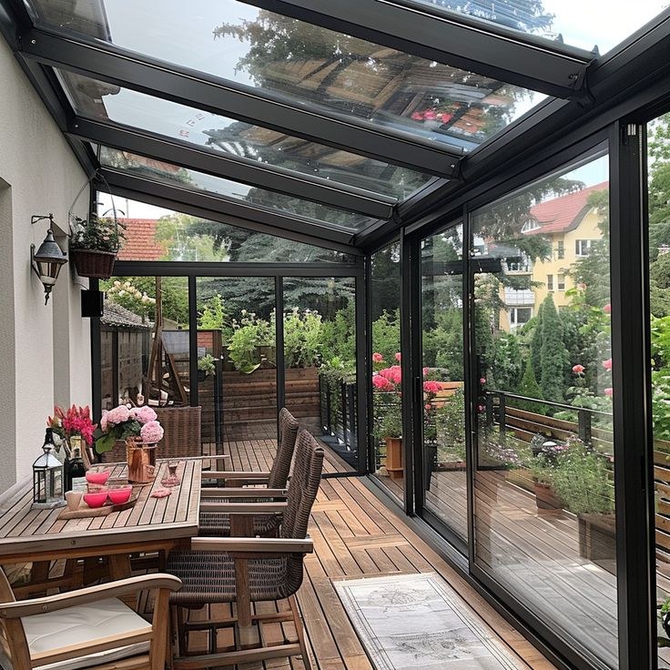 Véranda à Toit Vitré